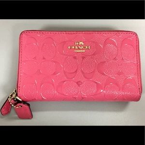 COACH Hot Pink Patent Leather Wallet